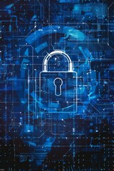 Digital padlock protecting data flow on circuit board