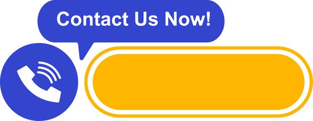 Fototapeta premium Call us shape banner