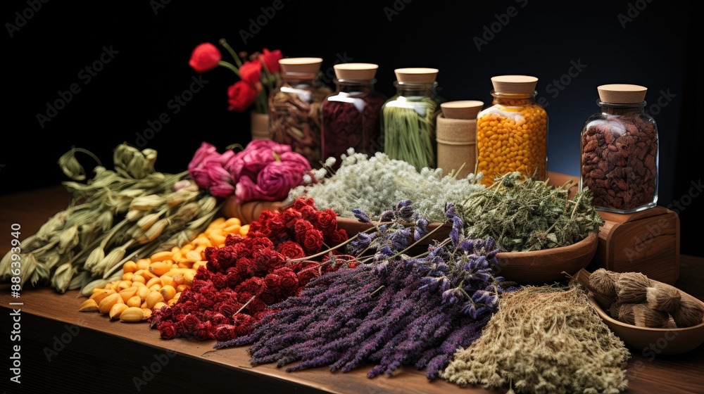 Poster Dried Herbs & Flowers  