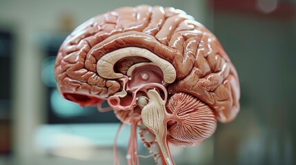 Human Brain Model Close-up.
