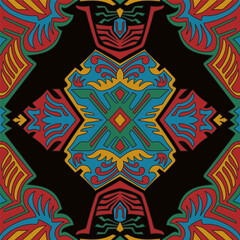 Abstract carpet components For ethnic tribal fabric patterns