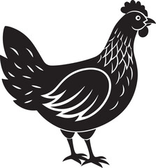 hen silhouette vector art illustration