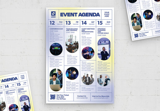 Event Agenda Flyer Layout