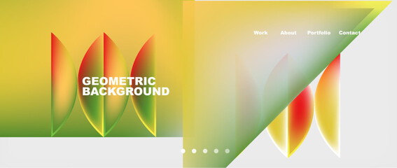 Colorful gradients with abstract geometric shapes. Vector Illustration For Wallpaper, Banner, Background, Card, Book Illustration, landing page