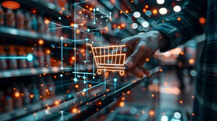 Futuristic AI Powered E Commerce Interface with Personalized User Experience and Product Recommendations