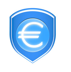 Euro Currency Symbol Inside a Protective Shield