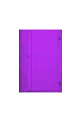 Old purple minimalist metal door is isolated.