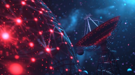 Close-Up of Satellite Network Technology