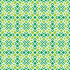 Green islamic geometric seamless pattern design for decorating, wallpaper, wrapping paper,fabric, backdrop and etc.