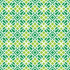 Green islamic geometric seamless pattern design for decorating, wallpaper, wrapping paper,fabric, backdrop and etc.