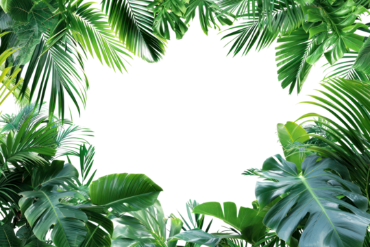 PNG Tropical border nature plant green.