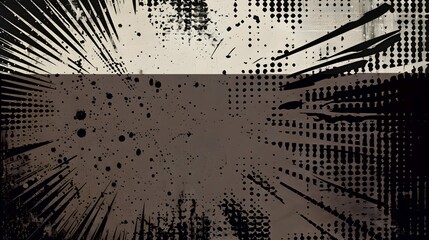 Vintage grungy bitmap background with aged halftone comic texture in a distressed retro style