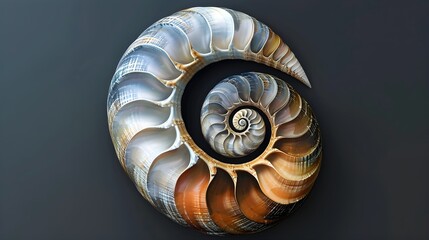 Obraz premium two nautilus shells as symbol for yin and yang