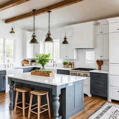 Sunny tropical Caribbean beach with palm trees and turquoise water, caribbean island vacation, hot summer day
