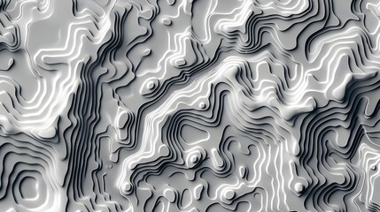 Fototapeta premium Terrain map. Contours trails, image grid geographic relief
