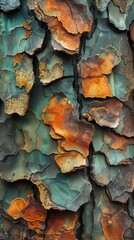 Obraz premium Close-up photograph of redwood tree bark, 32k resolution, showing the deep grooves and rich color.