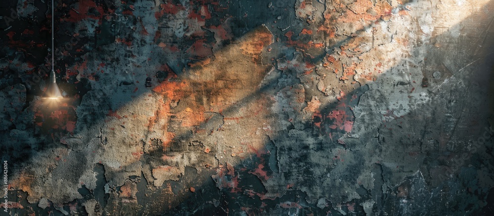Poster A creative mockup with lights shadows textures on the background for designing copy space images with various elements like noize cracks and paint for ads