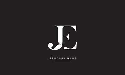JE, EJ, J, E Abstract Letters Logo Monogram