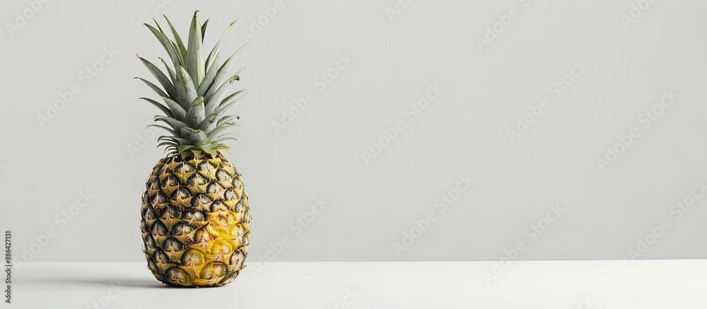 Poster pineapple skin piece shown on a white background with ample copy space image available