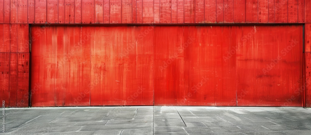 Aufkleber red wall with copy space image