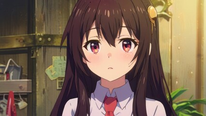 Stunning Anime Character Gaze Illustration