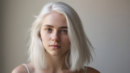 Naklejka premium portrait of a woman, generative ai