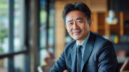 Obraz premium portrait of a handsome asian businessman