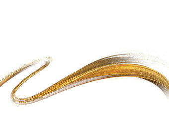 Naklejka premium Abstract Gold Wave. Smooth wavy golden lines. Luxury design