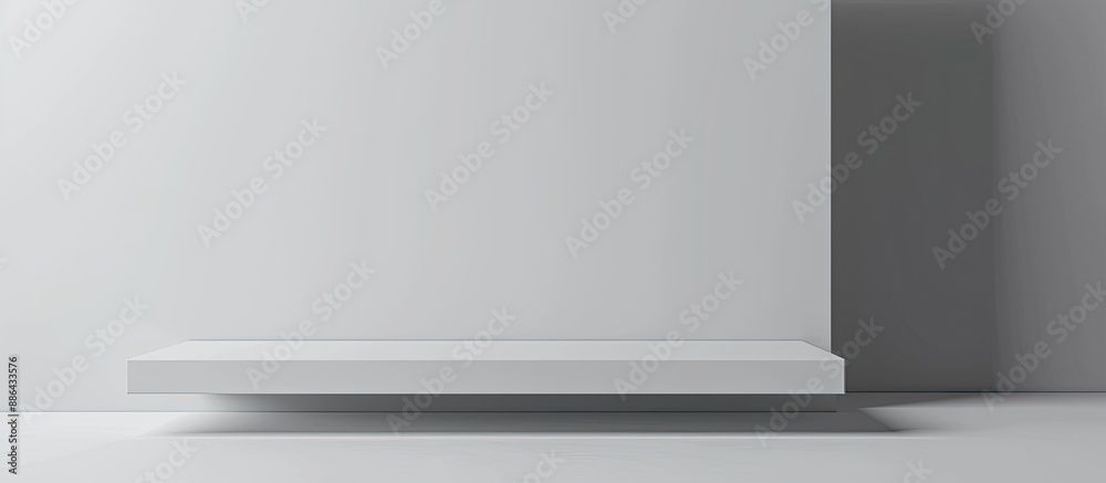 Aufkleber Grey background with blank landscape A4 for copy space image