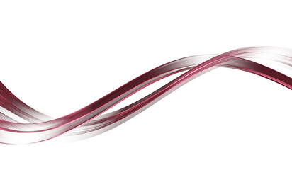 Abstract Rose Gold Pink Wave Design Element. Glowing Smooth Wavy Line