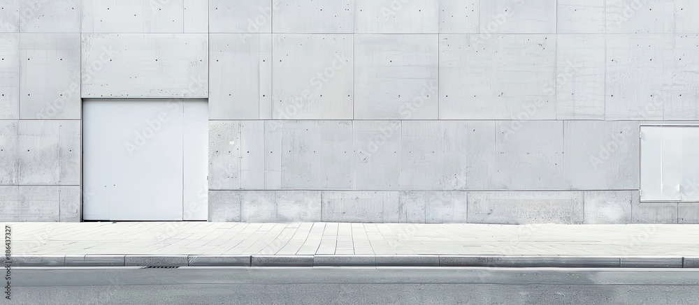 Poster an isolated white background showcasing a building s wall with copy space image