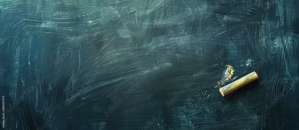 Leinwandbilder chalkboard with erased chalk creating a blank space on the dark surface for a copy space image