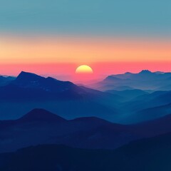 Fototapeta premium sunset in forest and city