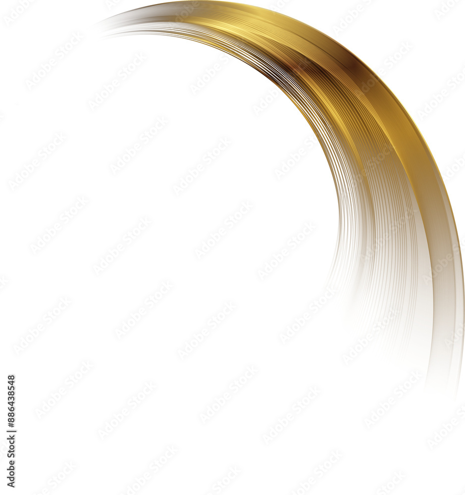 Poster Abstract shiny color gold wave design element. Flow Golden Wavy lines
