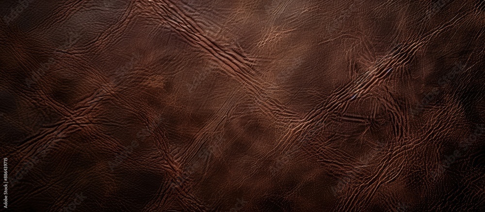 Aufkleber Dark brown leatherette background with a sleek Dermantin texture ideal for including text or images in the copy space image