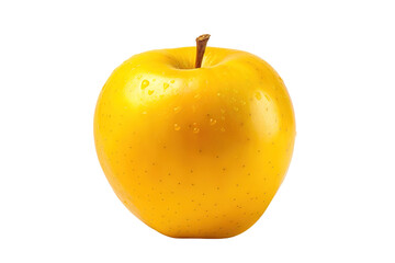 A Golden Apples Perfect Glow on a White or Clear Surface PNG Transparent Background