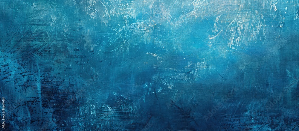Poster grunge background with a blue canvas texture providing copy space image