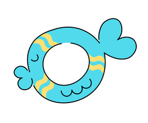 isolated colored icon swimming ring the theme of summer and vacation. design for logo sticker print poster