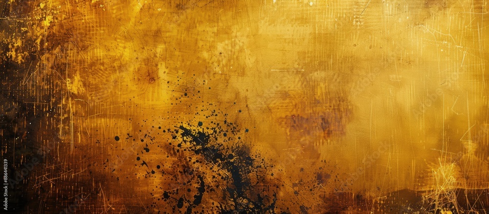 Poster textured yellow grunge backdrop with copy space image