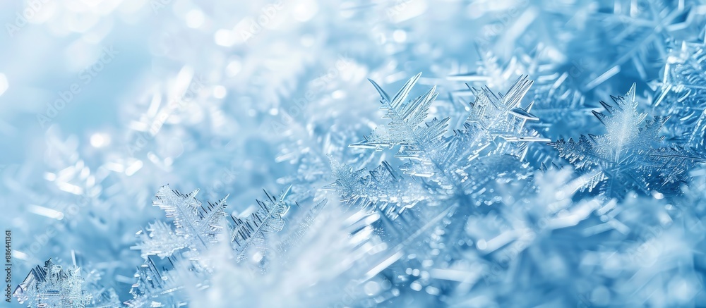 Poster Abstract winter background with an icy see through surface suitable for banners featuring copy space image
