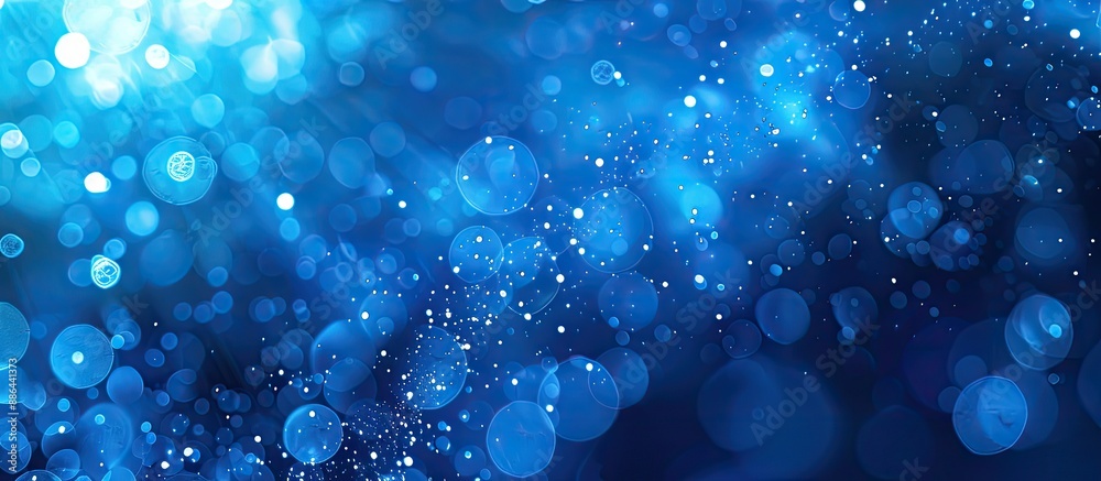 Aufkleber Blue abstract background with bokeh effect suitable for copy space image
