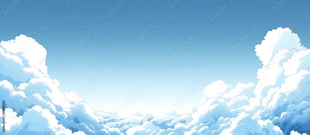 Poster abstract background with a cloudy blue sky providing ample copy space image