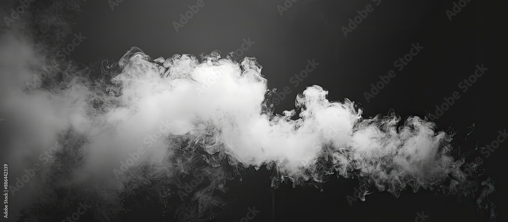 Aufkleber A striking contrast between billowing white steam against a dark backdrop Space available for text or images. with copy space image. Place for adding text or design