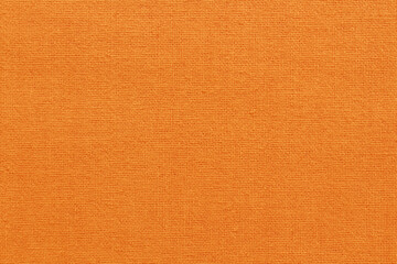 Orange cotton fabric cloth texture for background, natural textile pattern.