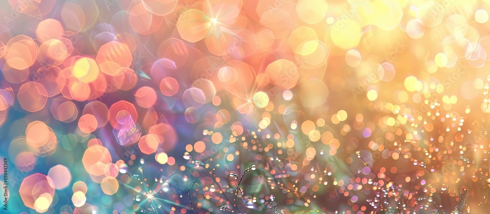 Poster light bokeh background with an abstract texture suitable for a copy space image