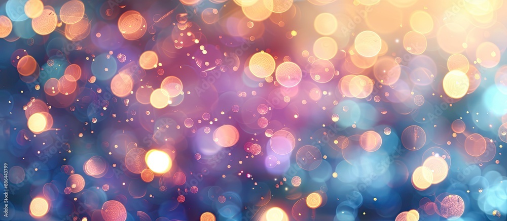 Poster blurred festive lights create a sparkling background perfect for holidays and parties providing an i