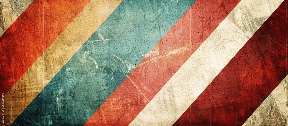 Aufkleber Abstract grunge retro paper texture with strips background perfect for your design with copy space image
