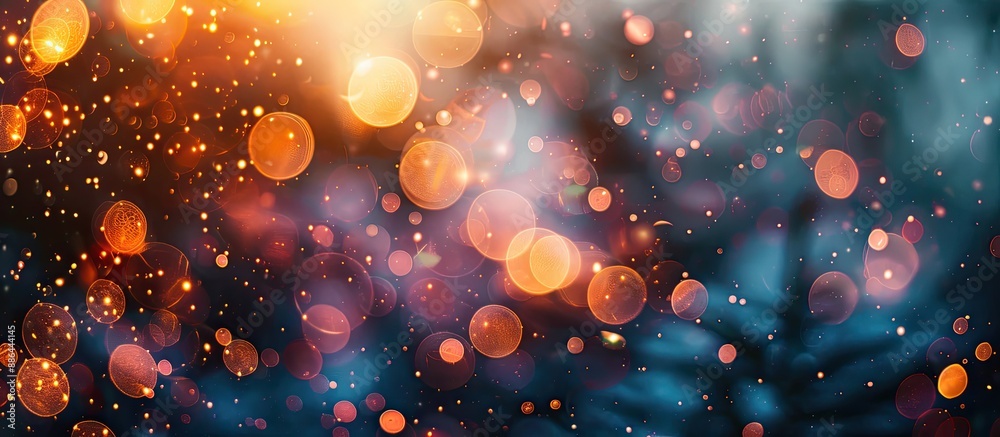 Leinwandbilder An image featuring a bokeh effect from background lights with empty space for additional content