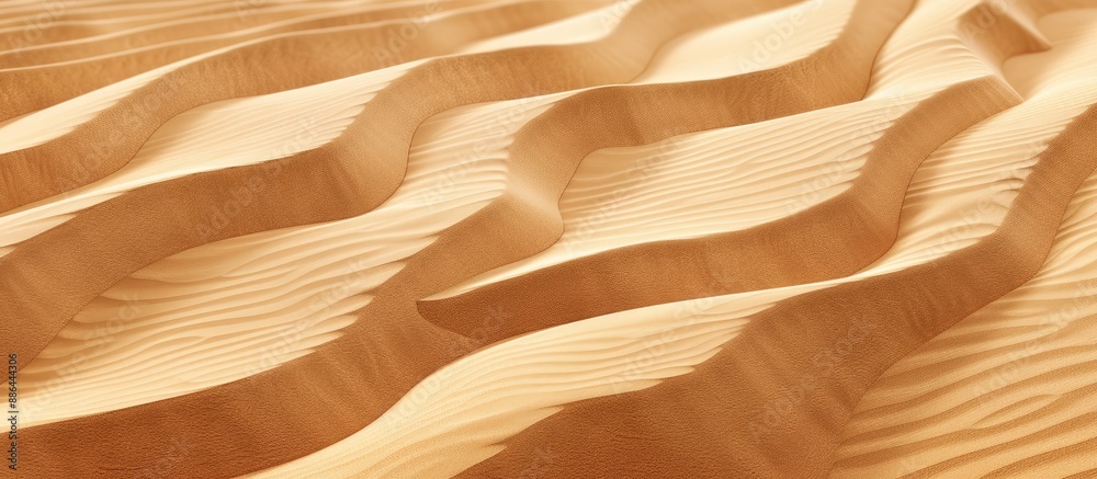 Poster desert sand dunes with ample copy space image for showcasing products