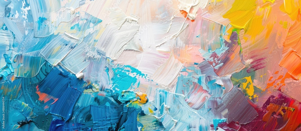 Aufkleber Abstract background with palette and picture frame ideal for showcasing art copy space image